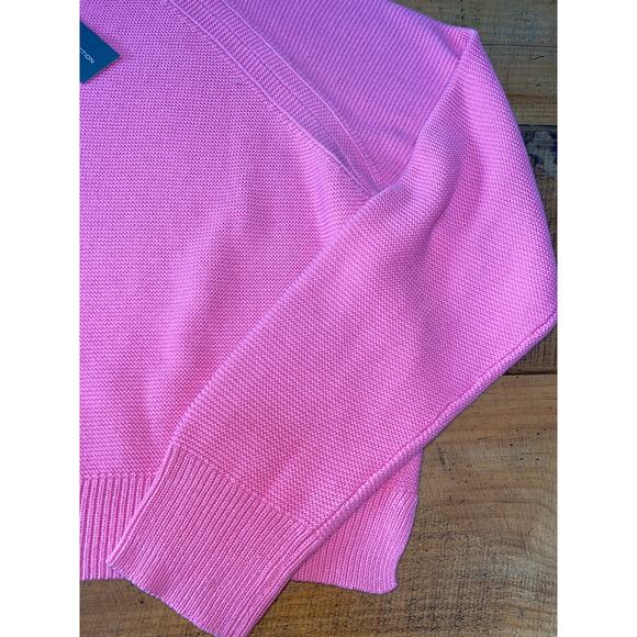 NWT Womens French Connection Aurora Pink Mozart Plus Crew Neck Waffle Sweater 3X - Picture 2 of 8